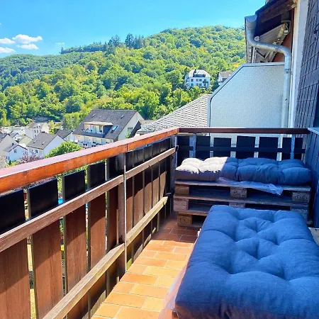 Burg Panorama Blick Moderne Zentrale Fewo Cochem Esterno foto
